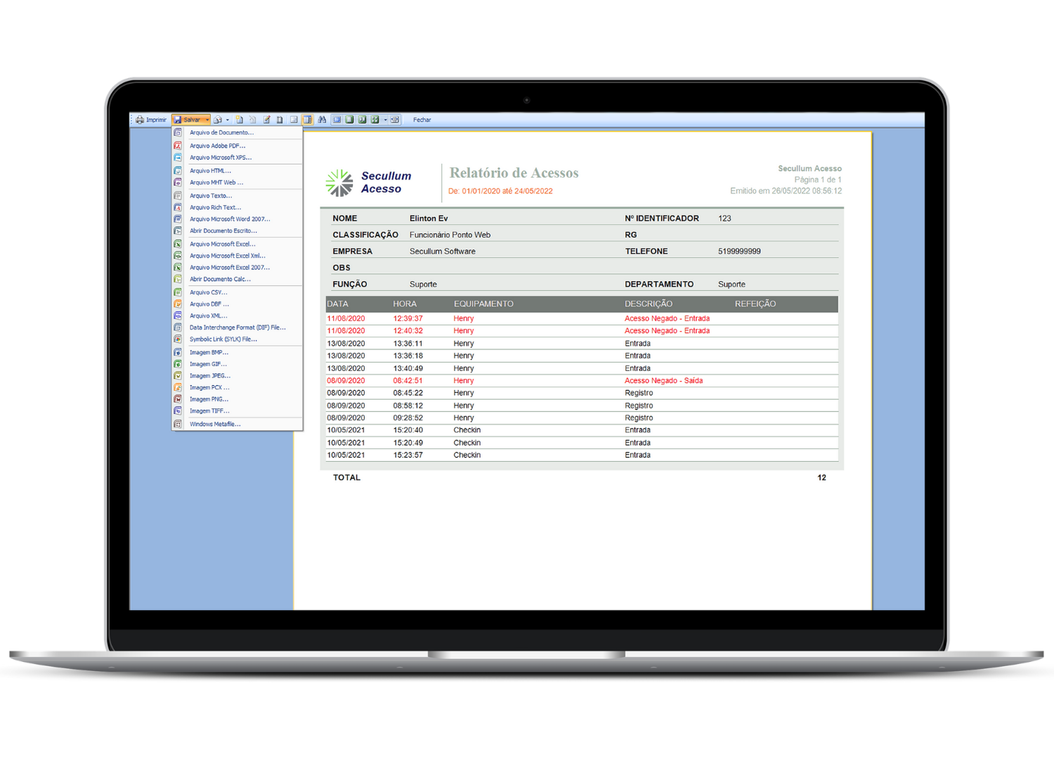 Varios formatos de relatores